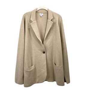 J. Crew Schoolboy knit sweater blazer Size 2X beige‎ sand neutral
